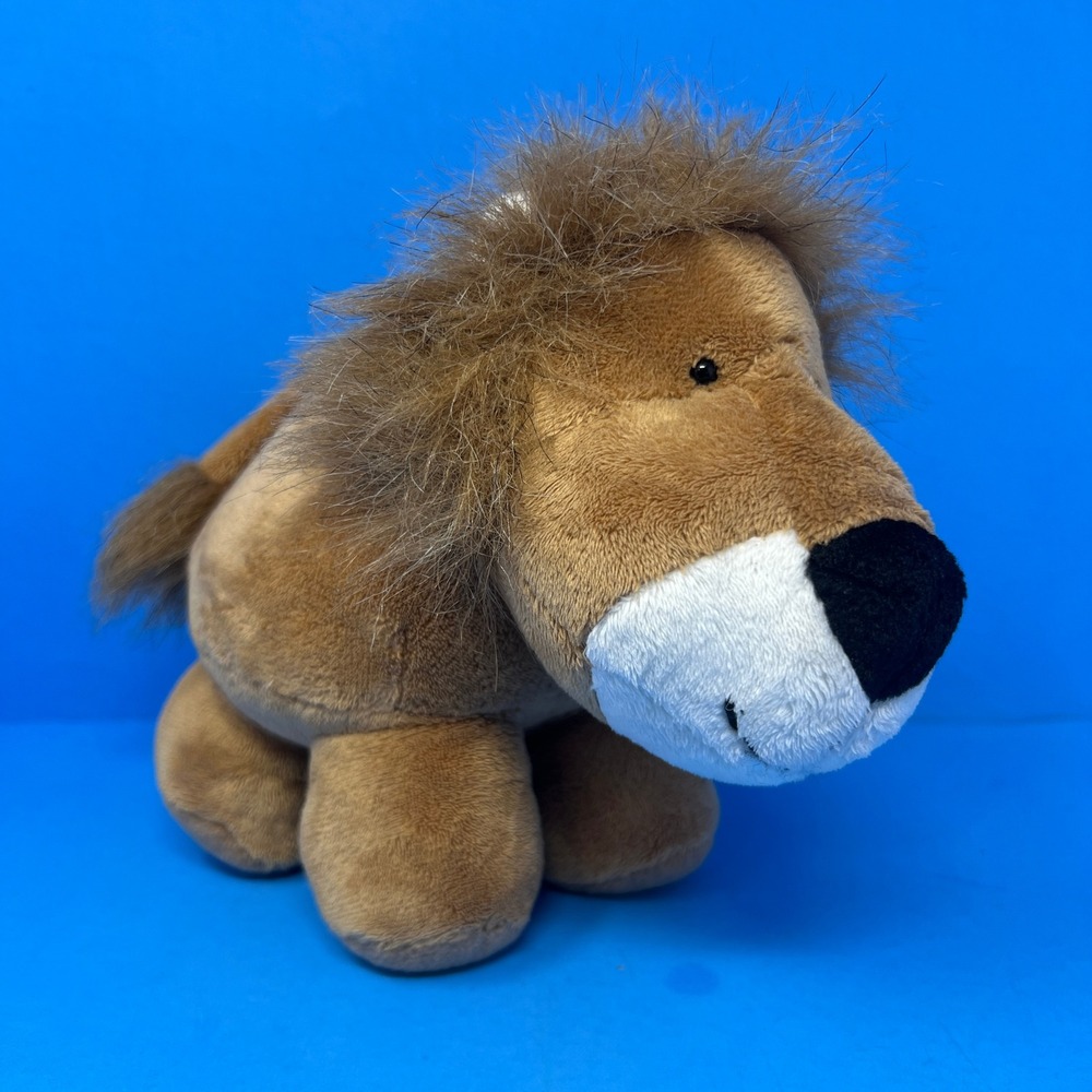 Russ Berrie Chubby Chums Lion Plush 34209 8Inch Brown Safari Animal Stuffed Toy